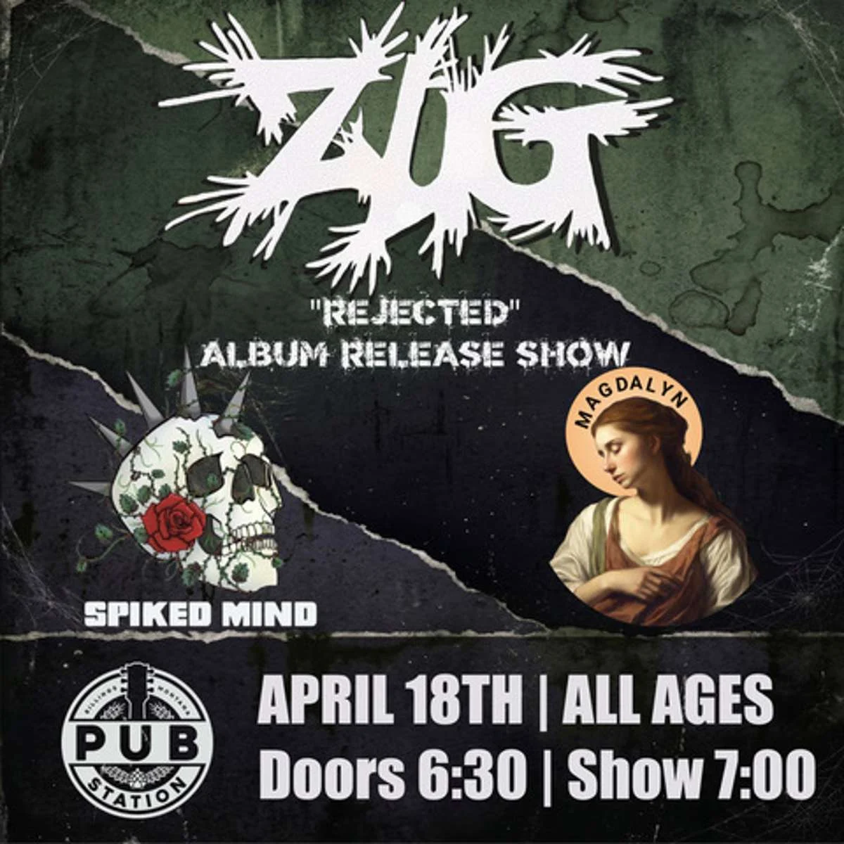 ZUG Album Release Show with special guests Spiked Mind and Magdalyn
