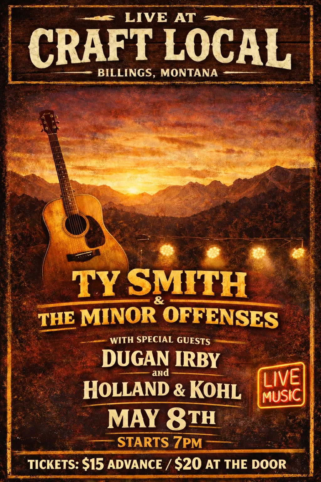 Craft Local Presents: Ty Smith & The Minor Offenses (w/ Dugan Irby and Holland & Kohl)